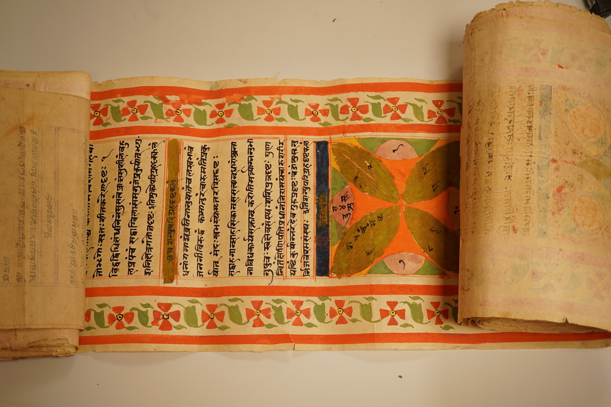 A collection of 18th/19th century Sanskrit and Hindi scroll documents
